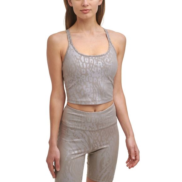 Calvin Klein Womens Activewear Performance Printed Strappy-Back Tank Top Small - Picture 2 of 4